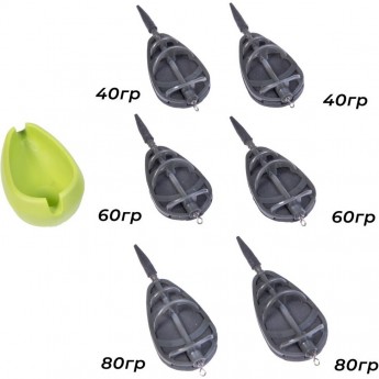 Набор пластиковых фидерных кормушек FEEDER CONCEPT M1 ФЛЭТ МЕТОД 6шт.