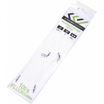 Оснастка фидерная FEEDER CONCEPT НЕСИММЕТРИЧНАЯ ПЕТЛЯ флюорокарбон 40см 2шт.